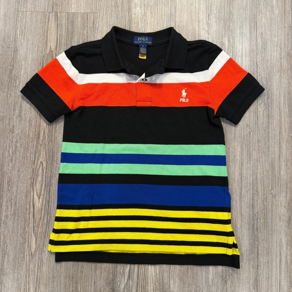 Polo Ralph Lauren Kids 6 Striped Multi Color Polo Shirt
